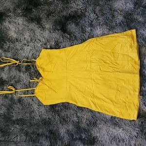 NWOT Forever21 Yellow Woven Mini Dress